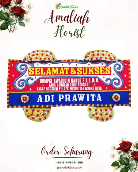 Papan Bunga Ucapan Selamat Amplas
